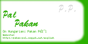 pal pakan business card